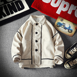 22秋冬大码风衣麂皮绒文艺复古拼色夹克外套B288-MJ235-P118，男装夹克，电商B288