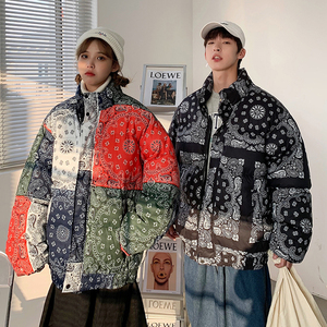 冬季加厚腰果花棉衣情侣保暖棉服面包服外套b288-mj409-p145图片