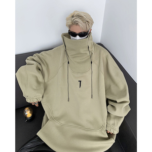23男士高领设计感围脖忍者卫衣MJ939-P95现货图片