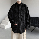 23春禁欲系蕾丝花边丝绒衬衫仙气上衣暗黑小众外套CS06-P88，男装衬衫，电商B288