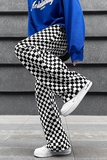 潮格子嘻哈休闲裤春夏薄款宽松ins风直筒棋盘格街舞裤子ck97-p50，男装休闲裤，电商B288