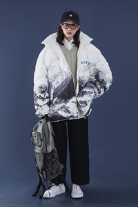 网红中性风2020冬雪山面包服情侣连帽大码棉衣男外套mj350-p155图片