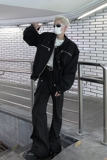 23秋季解构小众金属拉链短款夹克高街男士风衣外套JK05-P125现货，男装夹克，电商B288