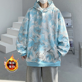 冬季新烫金连帽卫衣宽松学生定制图案加绒套头衣服B288-WY05-P78，男装卫衣，电商B288