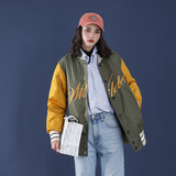 秋冬男士刺绣学生美式街头棒球服情侣大码夹克外套mj368-p95，男装夹克，电商B288