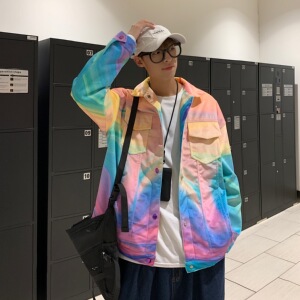22秋款彩虹渐变夹克大货已出jk01-p95图片