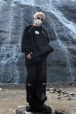 现货秋冬金属拉链垫肩卫衣圆领重磅高街暗黑打底上衣MJ905-P68，男装T恤，电商B288
