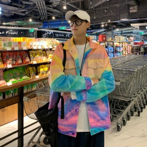 22秋款彩虹渐变夹克大货已出jk01-p95图片