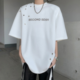现货！25夏季铆钉设计感字母印花垫肩打底T恤DX99-P78，男装T恤，电商B288