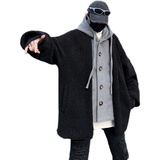 21冬季新款撞色毛呢假两件拼接羊羔毛棉衣男短款外套fy07p150，男装棉衣，电商B288