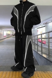 现货！25春秋复古反光分割解构运动套装男士TZ03-裤子p65衣服p98，男装休闲套装，电商B288