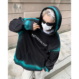 23秋冬喷绘连帽金属印花垫肩连帽卫衣暗黑高街上衣MJ913-P95现货，男装卫衣，电商B288