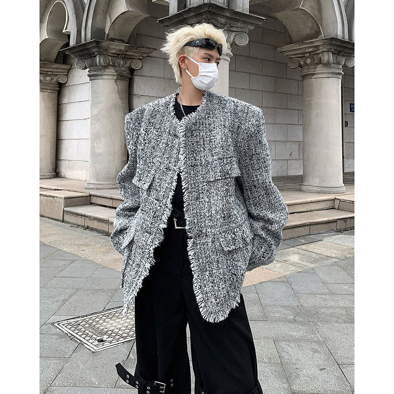 23秋冬小香风猫须保暖毛呢大衣mj948-p178现货，男装棉衣，电商B288