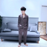 夏季睡衣套装男士夏天家居仿真丝薄款居家春秋季p90，男装休闲套装，电商B288