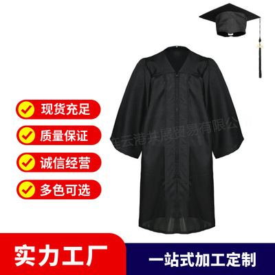 跨境欧美高中校服毕业袍学士服毕业学位大学生礼服男女国外硕士服