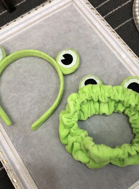 B052可爱小青蛙发箍绿色洗脸弹力发带派对发箍萌萌哒卖萌头饰