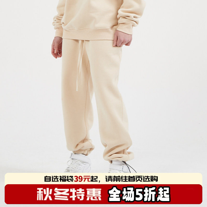 THEWIZBRAND 原创潮流嘻哈束脚加绒宽松运动卫裤休闲裤男女款