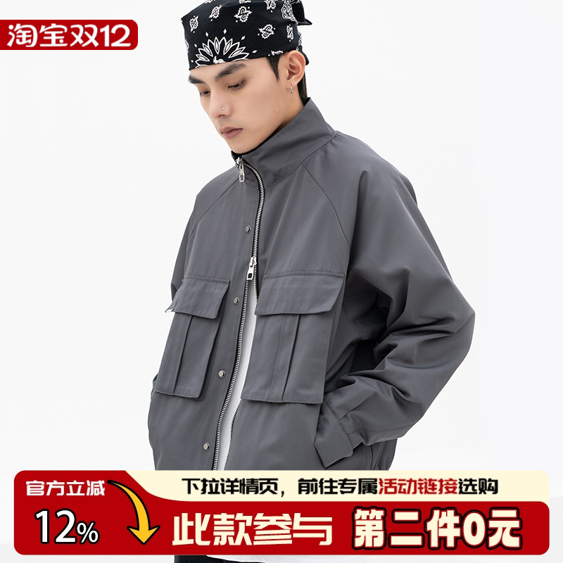 秋季美式复古机能风TWB夹克外套