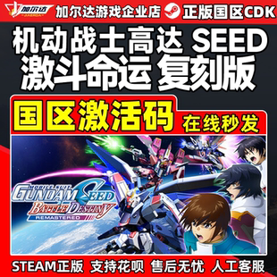 國區激活碼 steam機動戰士高達SEED 激斗命運 復刻版 PC游戲 CDKey