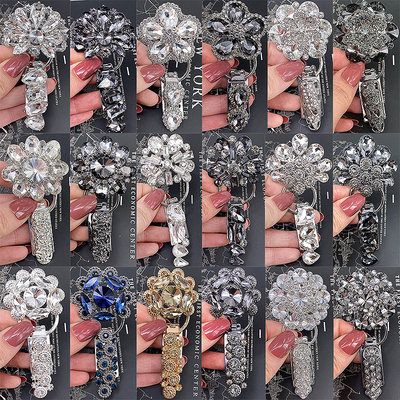 皮草搭扣水貂水钻鸭嘴貂皮纽扣