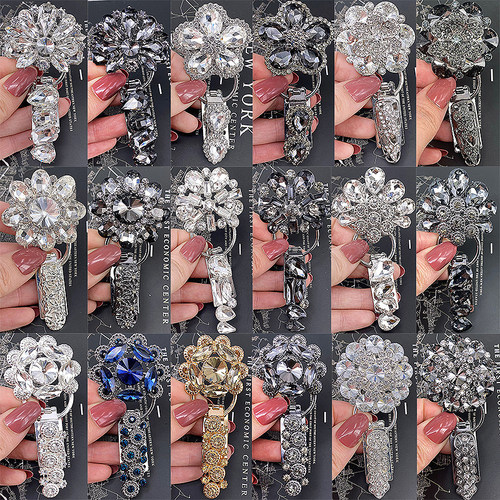 皮草搭扣水貂水钻鸭嘴貂皮纽扣