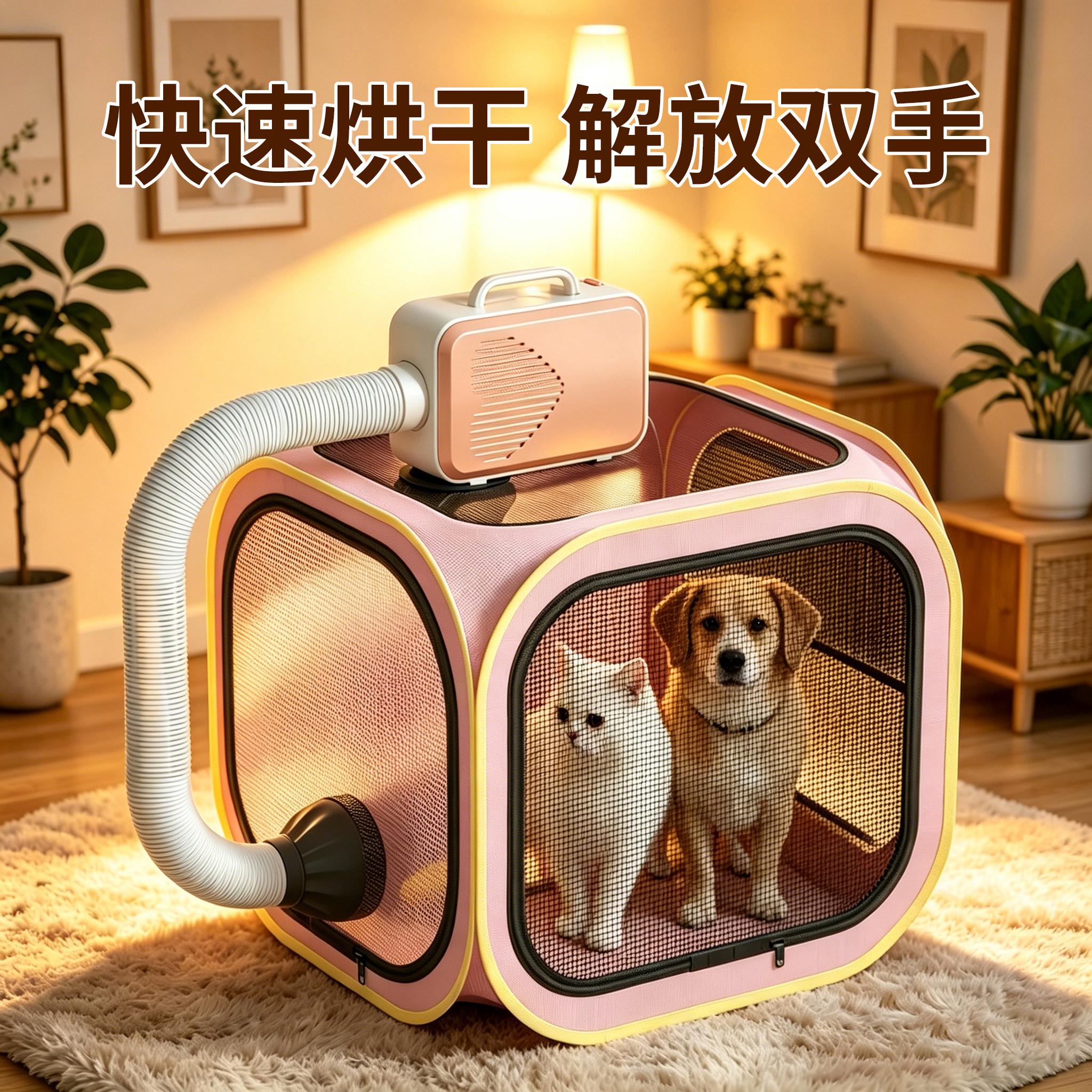 宠物烘干箱吹干猫咪洗澡家用洗猫吹风机狗狗小型折叠吹毛专用神器