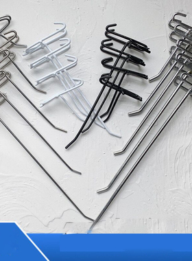 黑色金属网钩网格货架摆摊便利店挂钩夜市超市网片