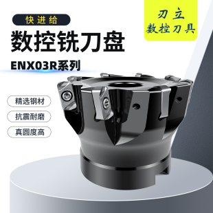 双面开粗面铣刀盘EXN03R快进给铣刀盘装LNMU0303铣刀片