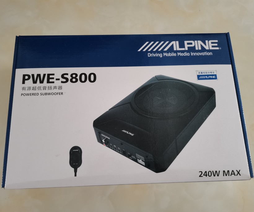 阿尔派PWE-S800车载座椅底超薄重低音炮8英寸有源大功率汽车音响