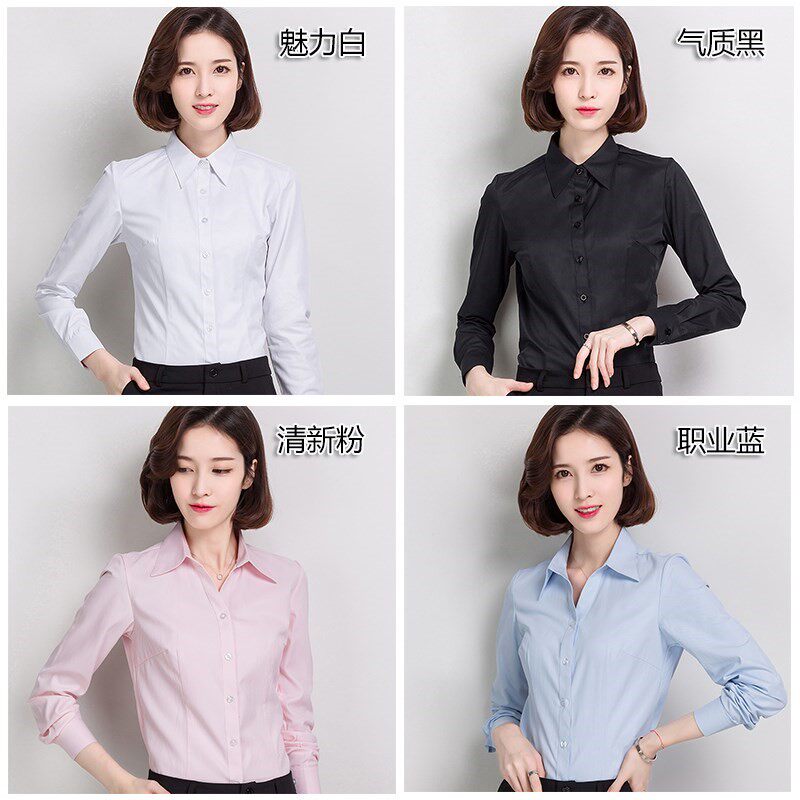 外穿前台衬衫女2019年新款气质淑女透气百搭秋天紧身柔软职业春夏|ruв категории Женская одежда, рубашка - от Buy2taobao.com для оказания профессиональной услуги покупки агента Taobao
