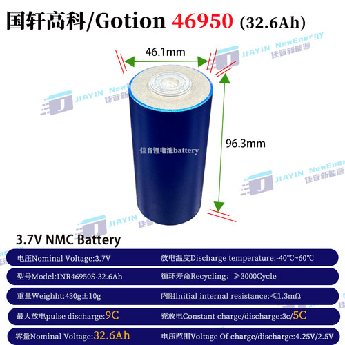 全新国轩高科/Gotion3.7V32.6Ah