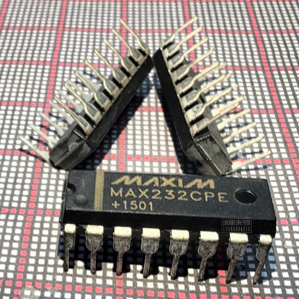 集成电路 MAX232CPE DIP-16P RS232芯片 IC MAX232 全新原装现货