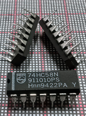 集成电路IC芯片 74HC58N 飞利浦 HC58 DIP-14P 74HC58 逻辑电路