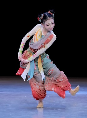 儿童演出服莲花化生舞蹈服中国风表演服异域风情仙童敦煌表演服装