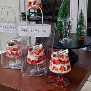 透明咖啡奶茶打包袋一次性手提袋单双杯饮品外卖礼品袋包装袋定制