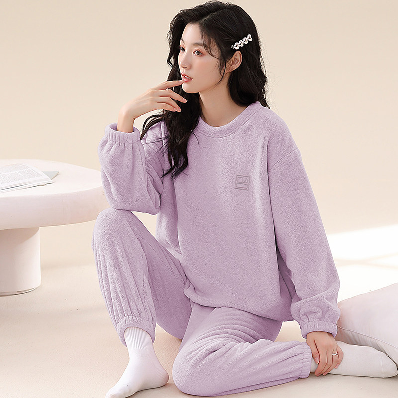 浪莎秋冬季珊瑚绒睡衣女加厚加绒保暖女士法兰绒可外穿家居服套装,女士内衣/男士内衣/家居服,睡衣/家居服套装,淘宝优惠券,粉丝福利购,淘宝优惠卷
