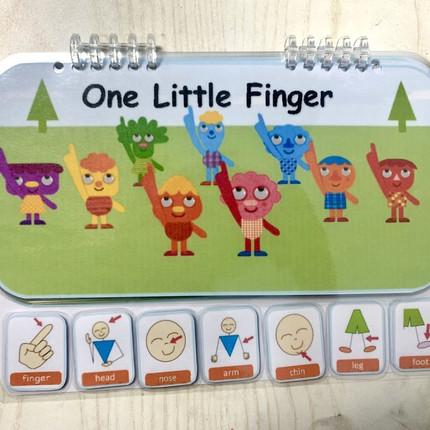 one little finger 英语启蒙早教sss童谣安静书手工制作绘本拓展
