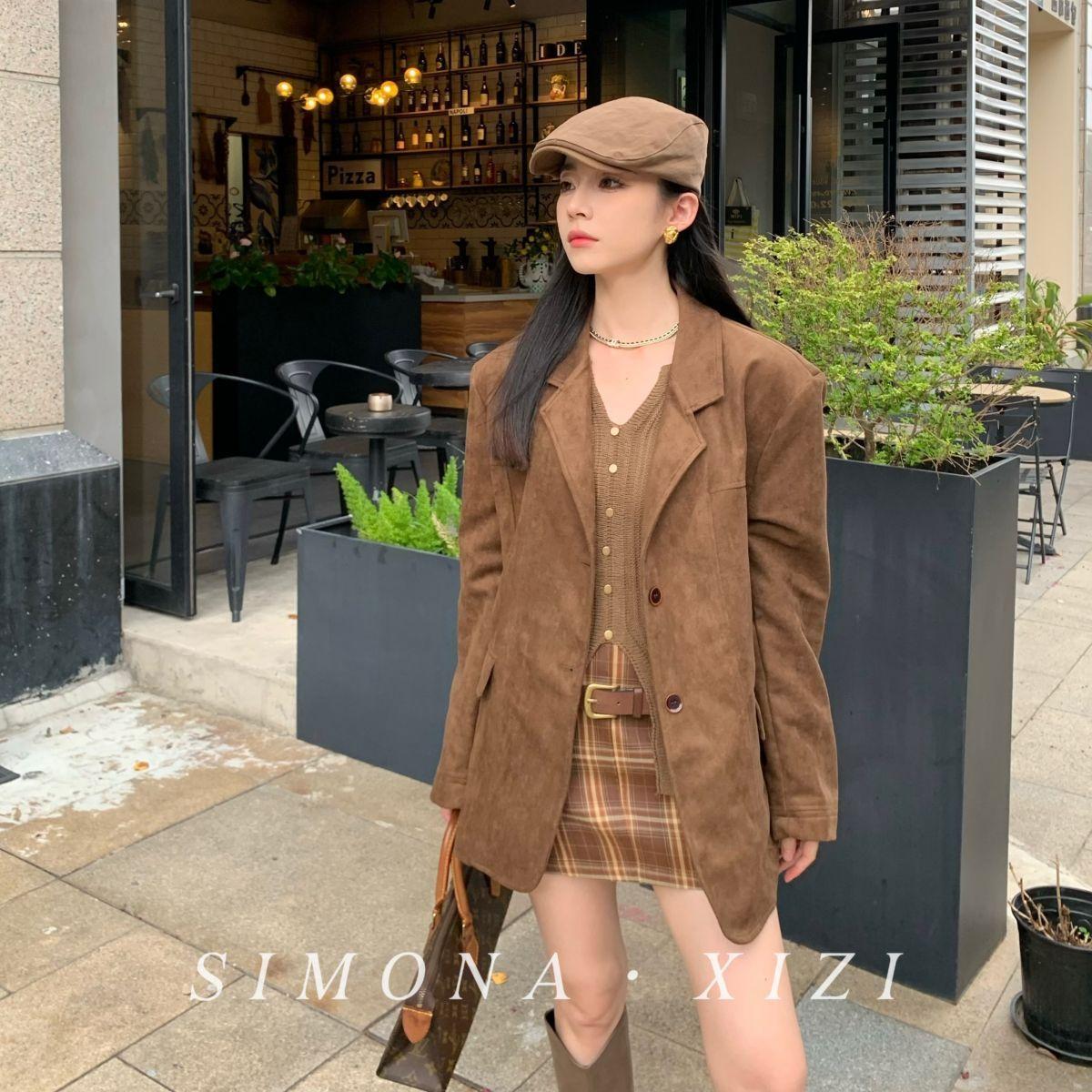纸片人SIMONA24中古西装外套通勤