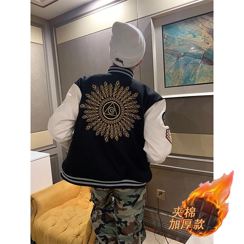 805 夹棉毛巾绣绣棒球服【790 常规款】Noveli美式光明之眼刺绣棒