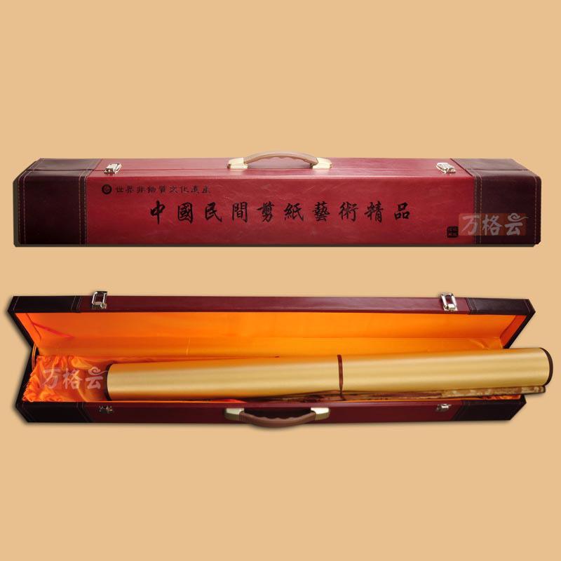 厂家供应多层套色手工剪纸画大展鸿图客厅办公室装饰挂轴画