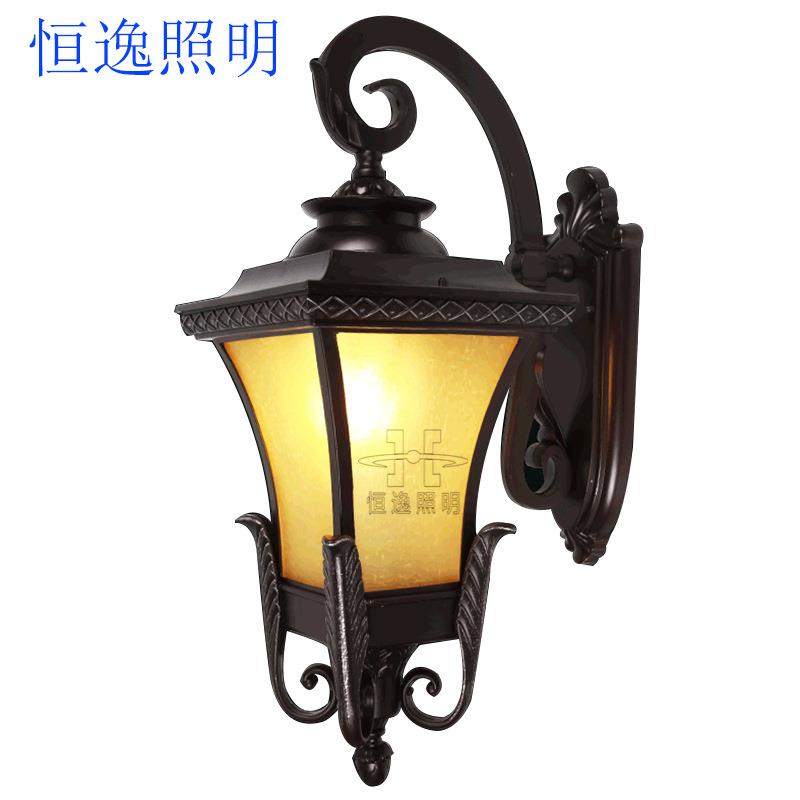 led欧式室外壁灯全铝玻璃灯照明创意别墅外墙阳台户外中式壁灯