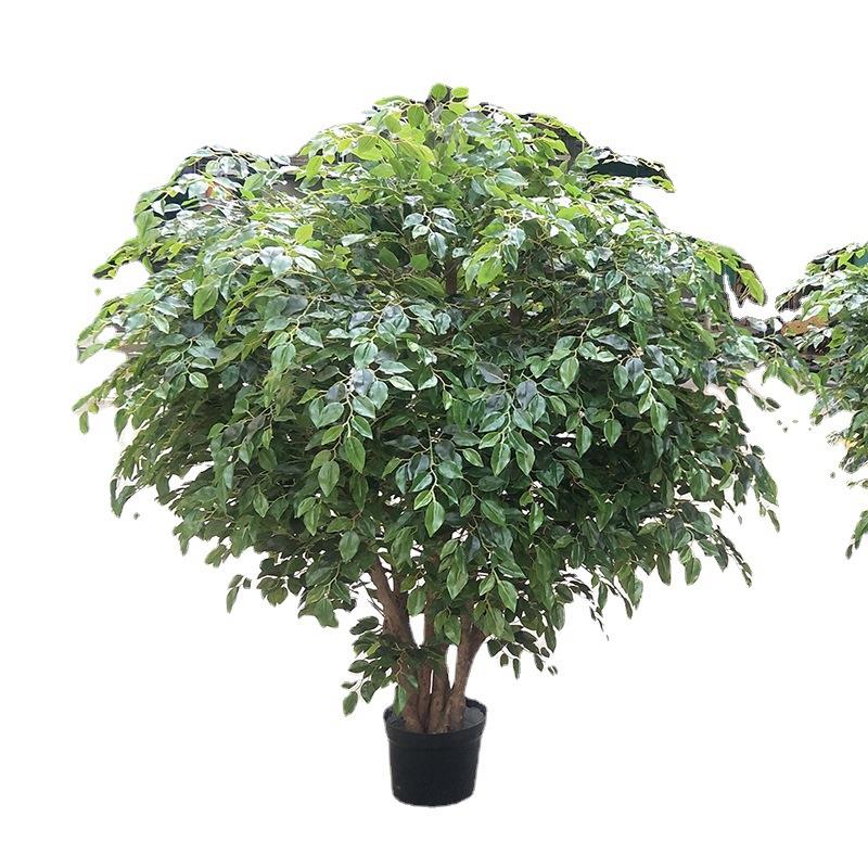 人造大型仿真植物过胶叶绿榕树居家商场餐厅摆放假树榕叶盆景