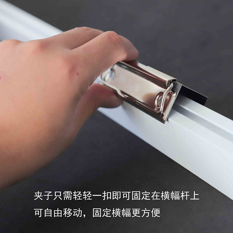 手动条幅升降杆横幅机悬挂神器固定架卷帘升降器伸缩不露底可侧装