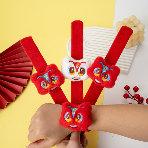 红色马年毛绒卡通醒狮创意小礼物