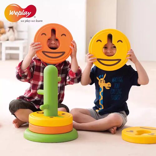 淘气仙人掌Weplay幼儿园儿童益智玩具图像认知配对套叠游戏玩具