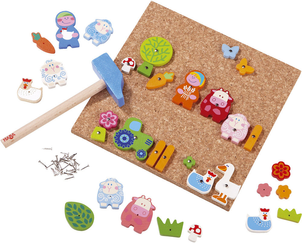 交通软木钉板/蝴蝶软木钉板 haba幼儿早教园儿童锤子钉钉拼图板