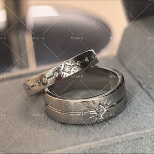 星星100级牵绊戒指精致高级小众个性日常情侣戒指