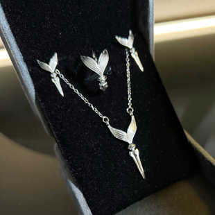 来了!祁煜鱼尾标项链锁骨链生日礼物创意个性高级首饰套装鱼尾