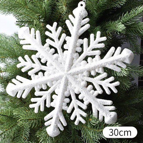 节日装饰挂件圣诞白色雪花酒吧