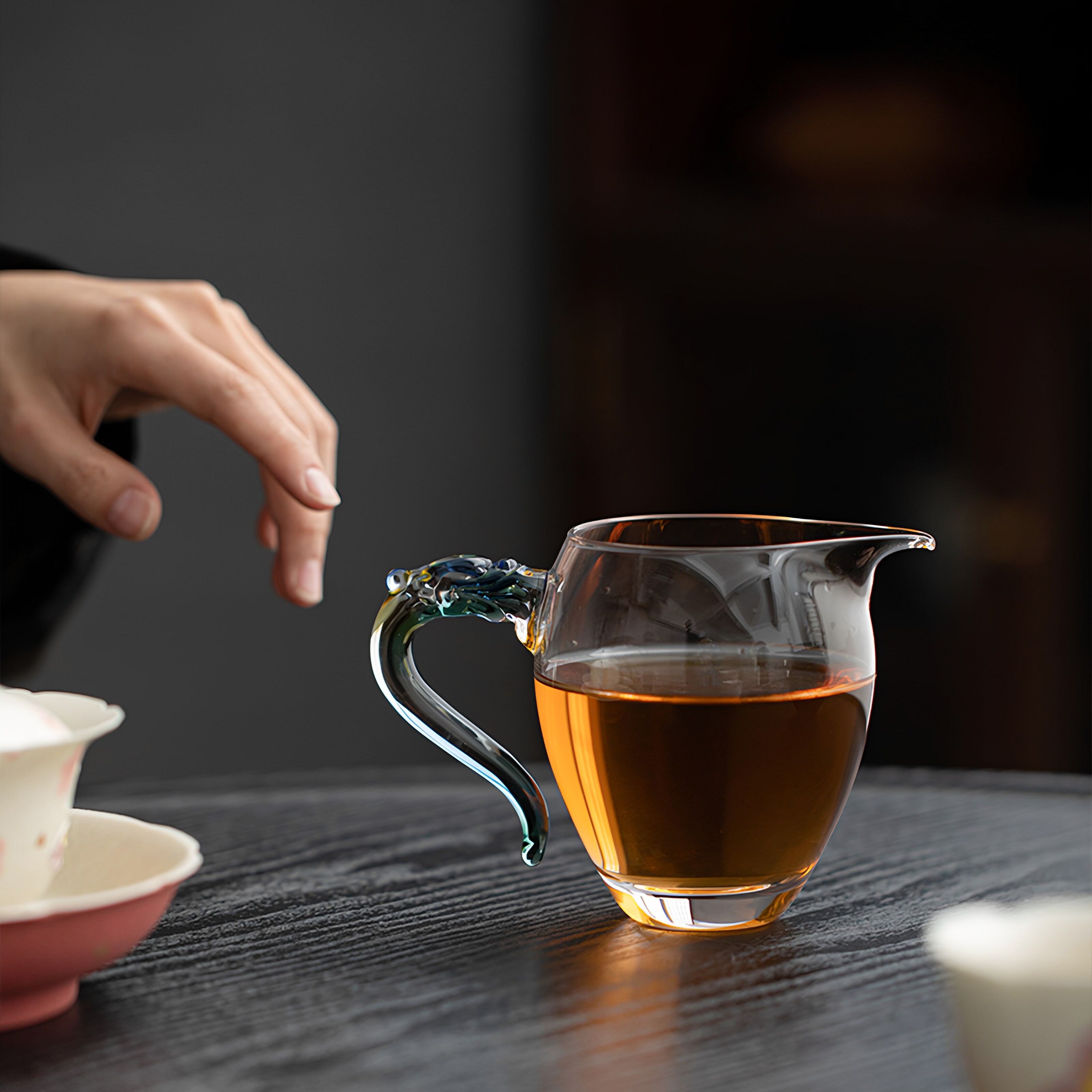 高硼硅耐热手工公道杯茶海